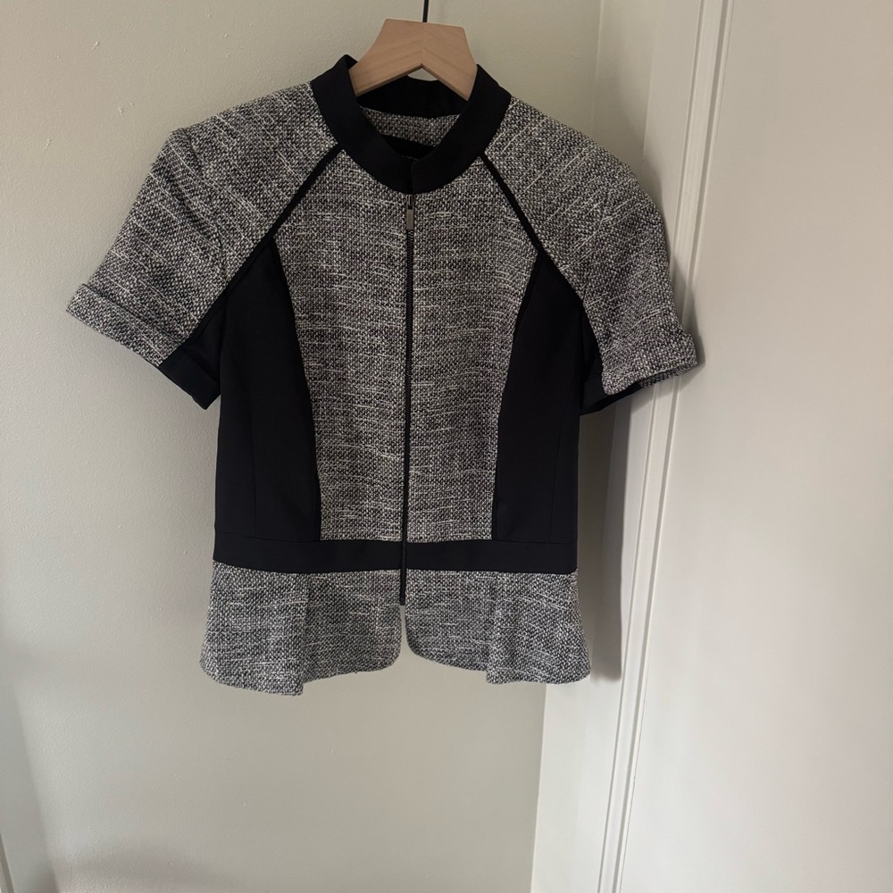 Etcetera Black and White Textured Blazer
